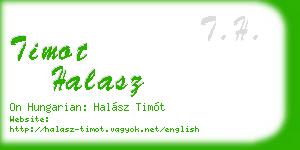 timot halasz business card